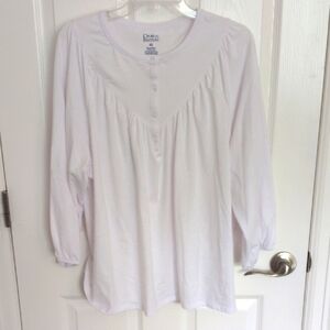 Croft & Barrow White 3/4 Sleeve Top - XXL